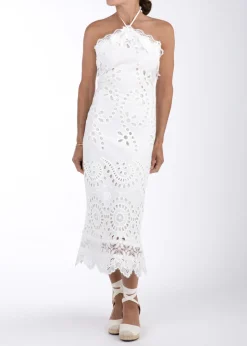 Amoria Midi Dress in White