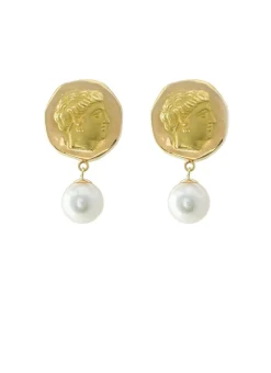 Andromeda Gold Earrings with Pearls