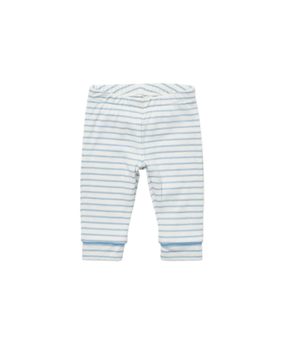 Andy Baby Legging in Dusty Blue Mini Stripe