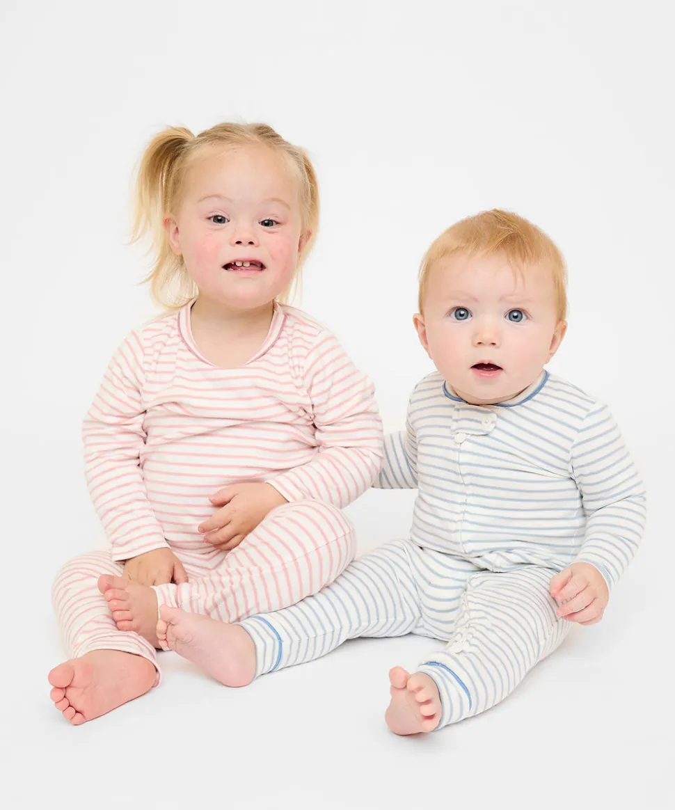 Andy Baby Legging in Dusty Rose Mini Stripe