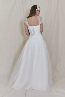 Angel Gown with Exposed Tulle