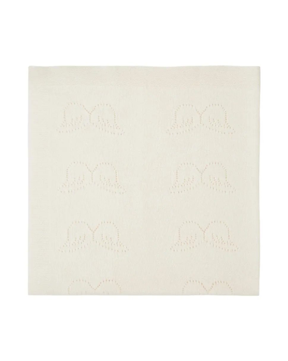 Angel Wing Cashmere Blanket in Ivory