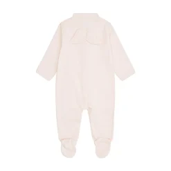 Angel Wing Pointelle Sleepsuit in Pink