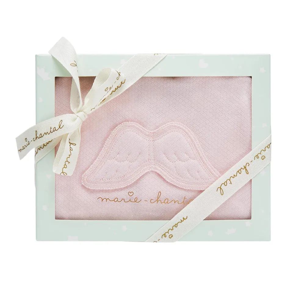 Angel Wing Pointelle Sleepsuit in Pink