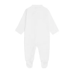 Angel Wing Pointelle Sleepsuit in White
