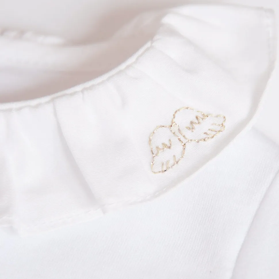 Angel Wing Ruffle Collar Onesie