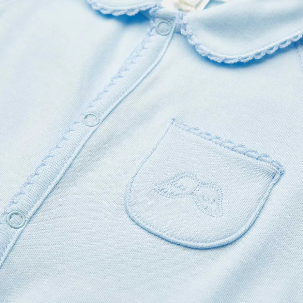Angel Wing Sleepsuit With Mittens in Blue