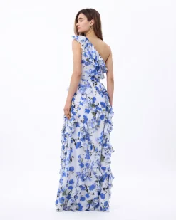 Angela Gown in Ivory & Bellflower