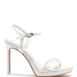 Angelina Sandal in White Satin