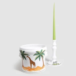 Animaux de la Savane Octagonal Candlestick, Zebra