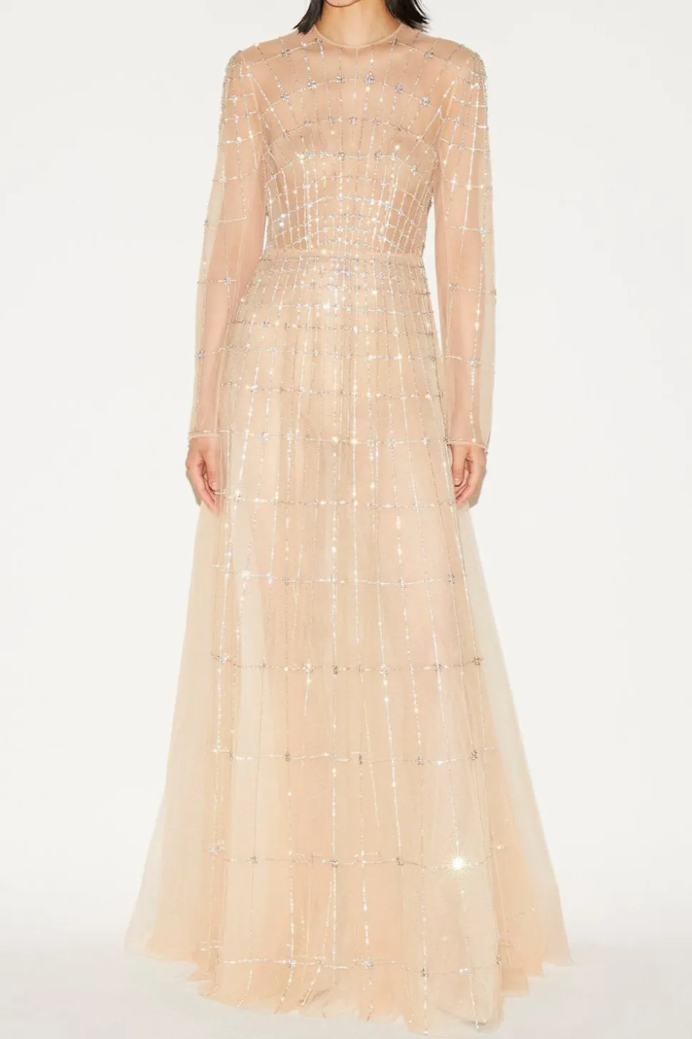 Anissa Gown Nude Embellished Tulle