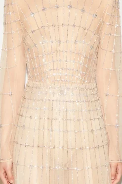 Anissa Gown Nude Embellished Tulle