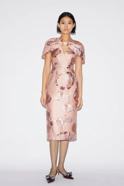 Anita Dress Pink Jacquard