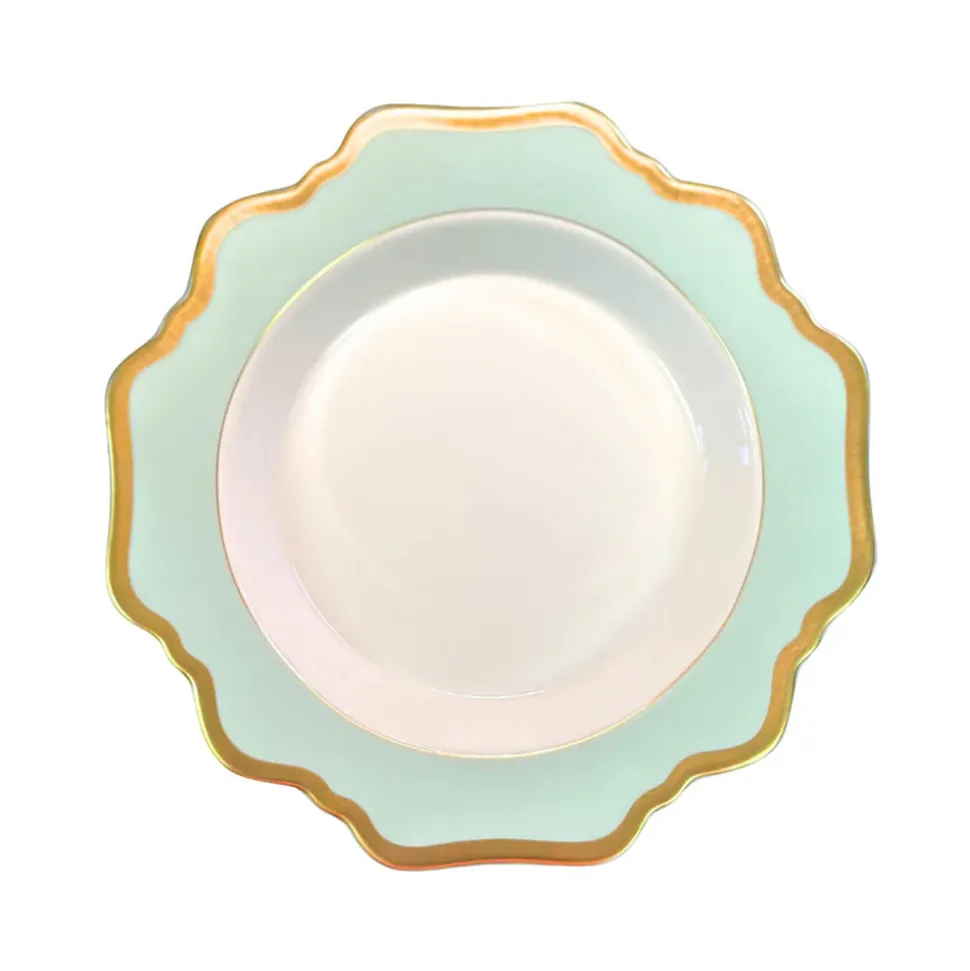 Anna's Palette Rim Soup in Aqua Green