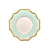 Anna's Palette Tea Saucer in Aqua Green