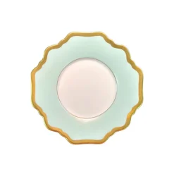 Anna's Palette Tea Saucer in Aqua Green