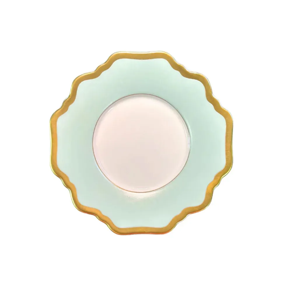 Anna's Palette Tea Saucer in Aqua Green