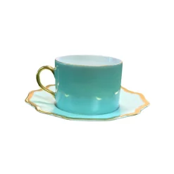 Anna's Palette Tea Saucer in Aqua Green
