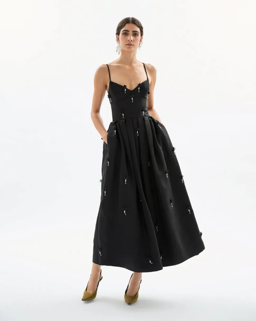 Annette Dress in Noir Multi