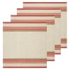 Antibes Napkin in Natural & Sherbert, Set of 4