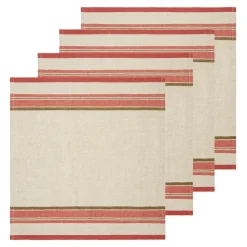 Antibes Napkin in Natural & Sherbert, Set of 4