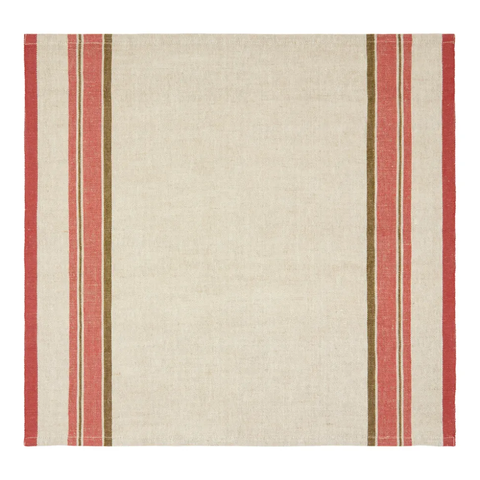 Antibes Napkin in Natural & Sherbert, Set of 4