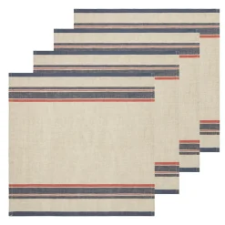 Antibes Napkin in Natural & Red, Set of 4