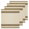 Antibes Napkin in Natural & Green, Set of 4