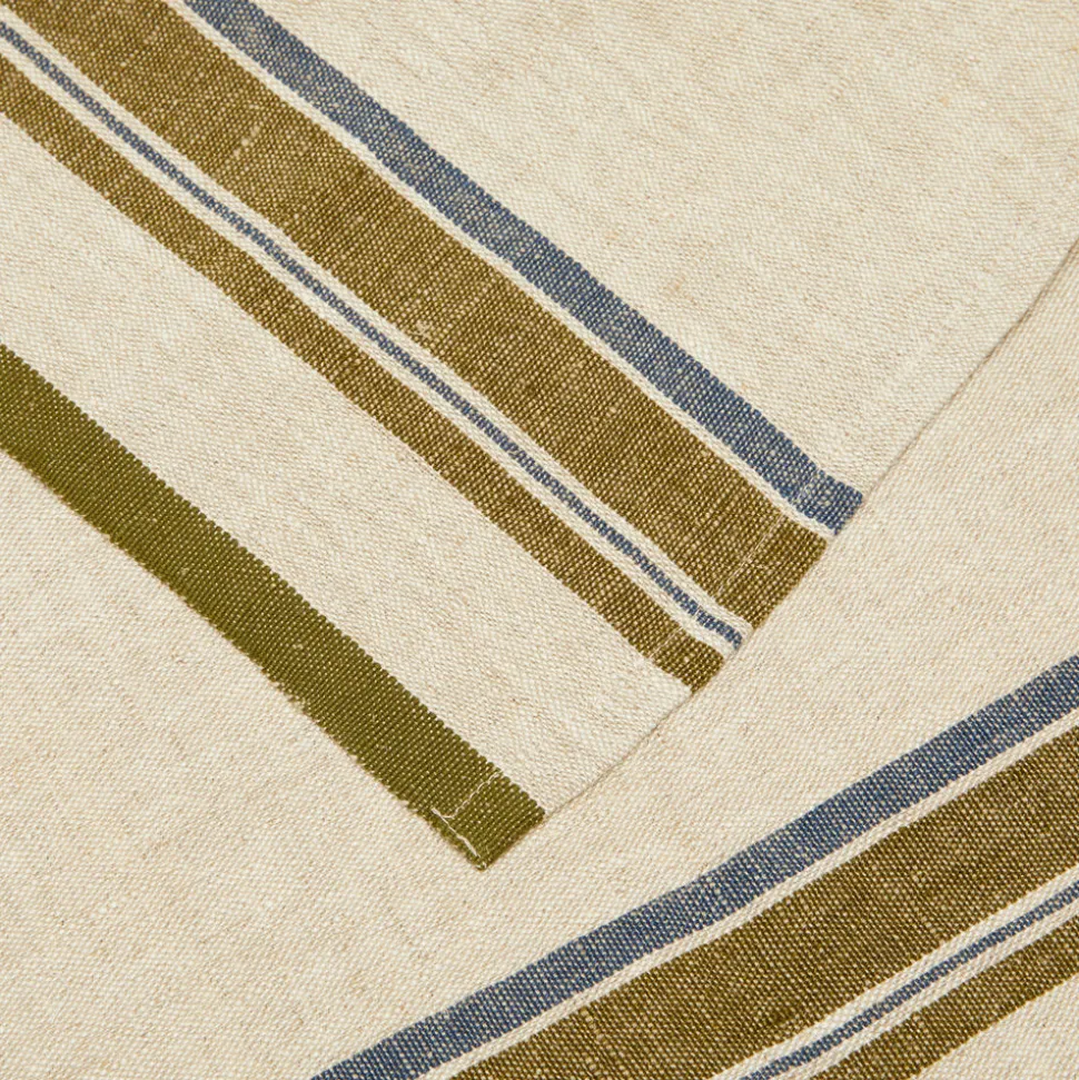 Antibes Napkin in Natural & Green, Set of 4