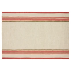 Antibes Tea Towels in Natural & Sherbert, Set of 2