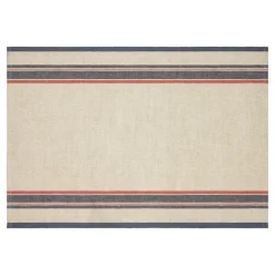 Antibes Tea Towels in Natural & Red, Set of 2