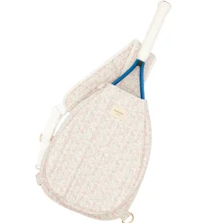 Antique Floral Coated Tennis Bag