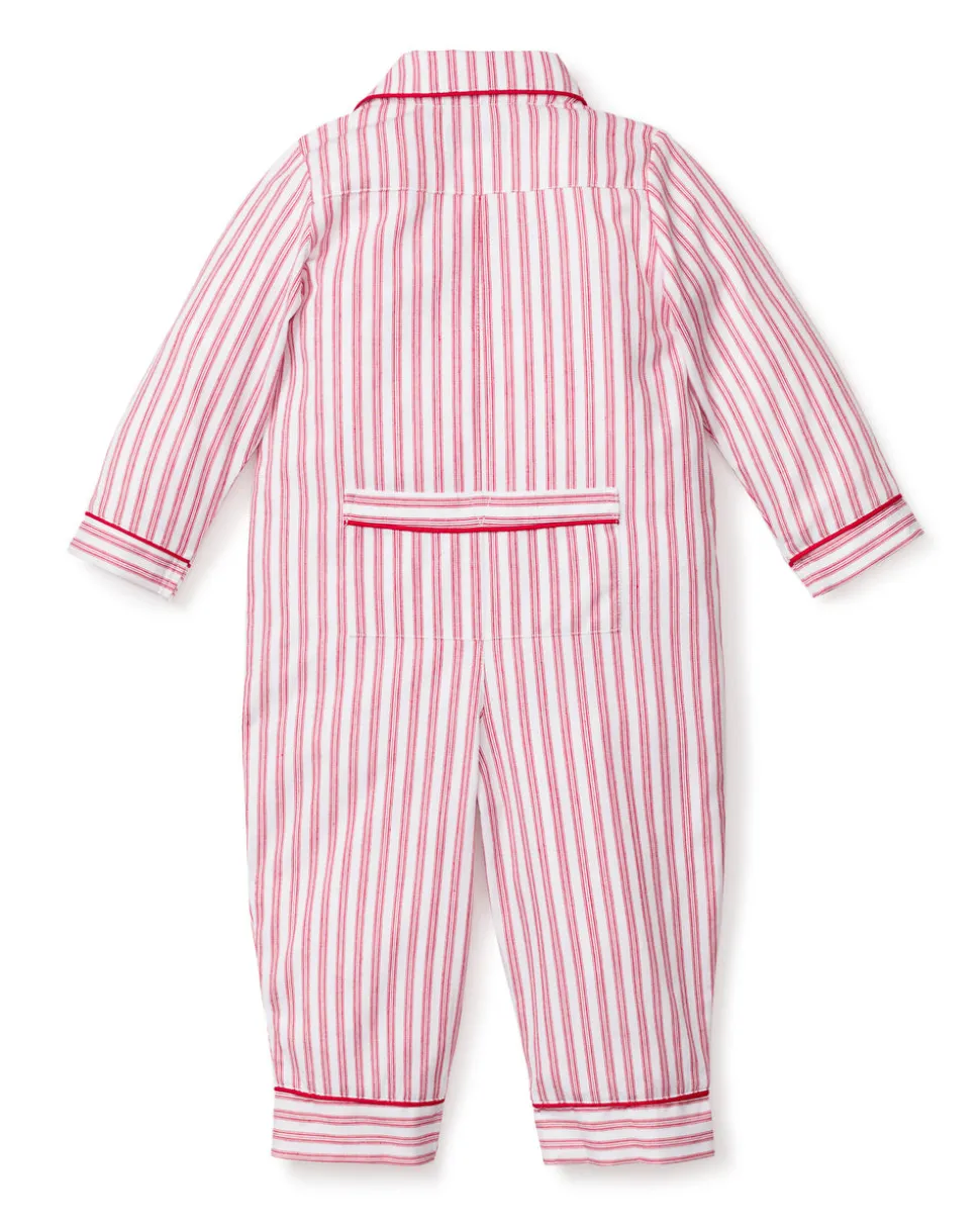 Antique Red Ticking Romper