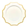 Antique White Dinner in Gold Rim