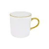 Antique White Mug in Gold Rim