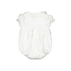 Antoinette Ceremony White Smocked Baby Bubble