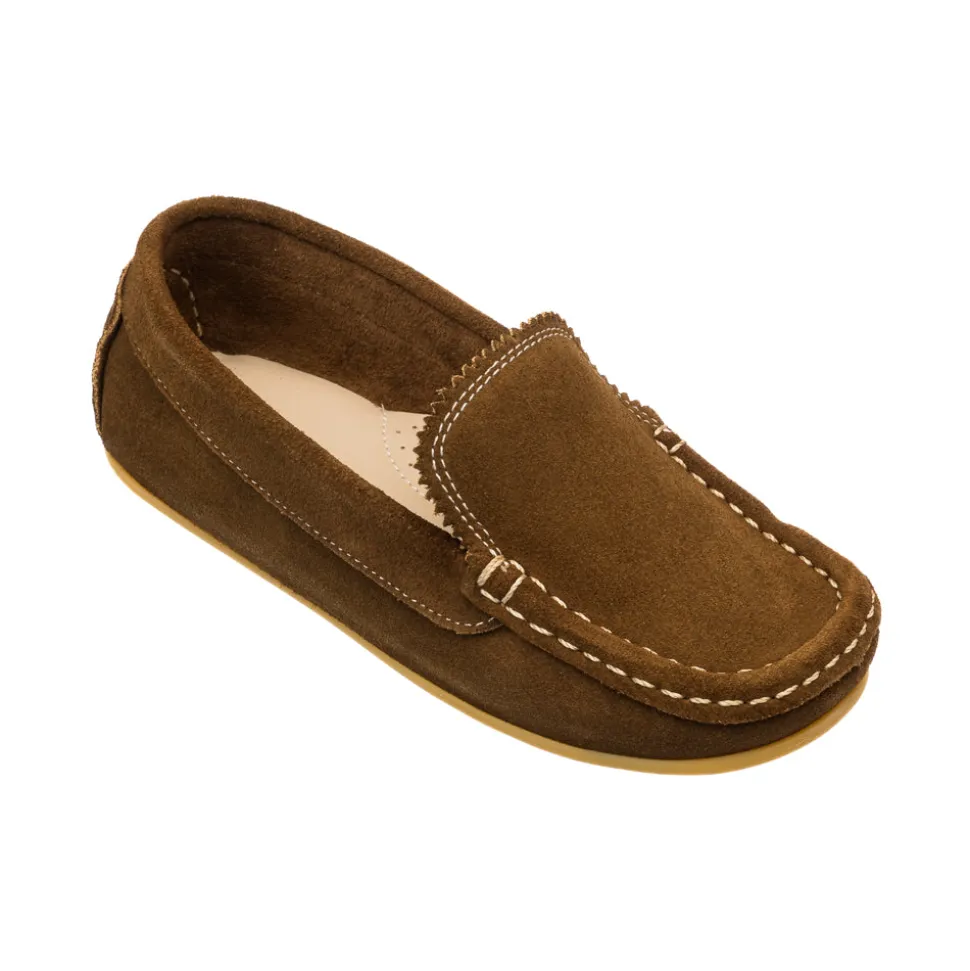 Antton Driver Moc in Suede Chestnut