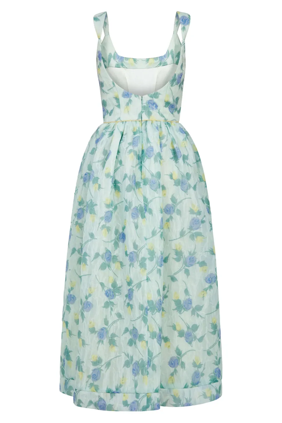 Apple Floral Organza Midi Dress
