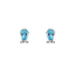 Aqua Pearl Tassel Earrings