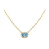 Aquamarine Double Bubble Bezel Necklace
