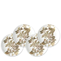 Arbor Birds Gold Canape Plates