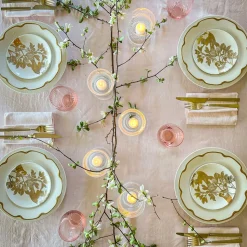 Arbor Birds Gold Canape Plates
