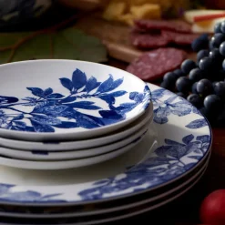 Arbor Rimmed Dinner Plate Blue