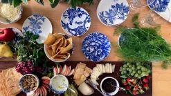 Arcadia Canape Plates in Blue, Set of 4