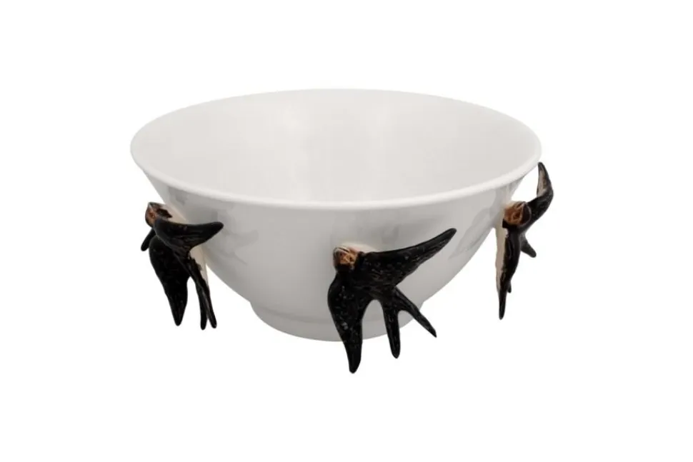 Arte Bordallo Tall Bowl With Swallows