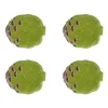 Artichoke Bread Plate in Green, set of 4