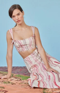Arya Top in Multi Fil Coupe Stripe