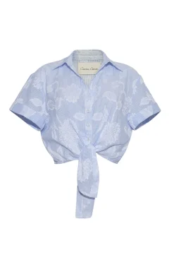 Asbury Top in Floral Clip Jacquard