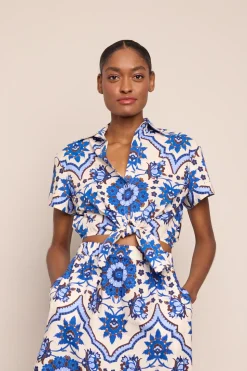 Asbury Top in Mystic Blue