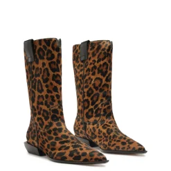 Ashley Hair Calf Bootie in Leopard